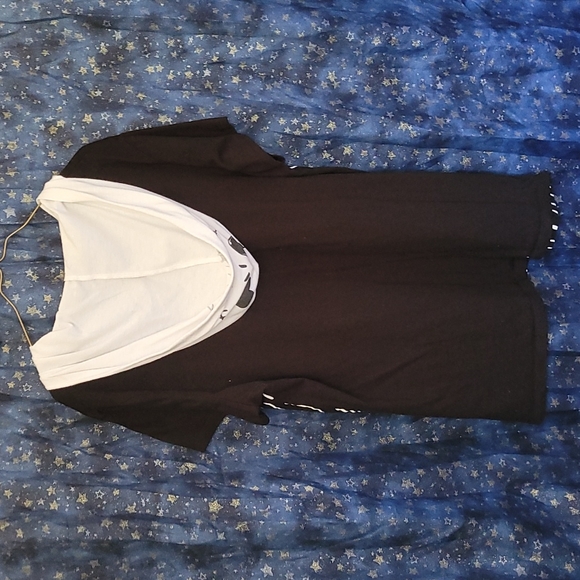 Disney Tim Burton's Nightmare Before Christmas Jack Skellington Hoodie T-shirt - Picture 7 of 13